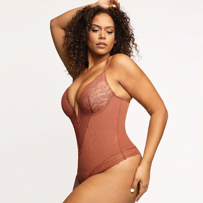 Sculpting V-Neck Shapewear mit String
